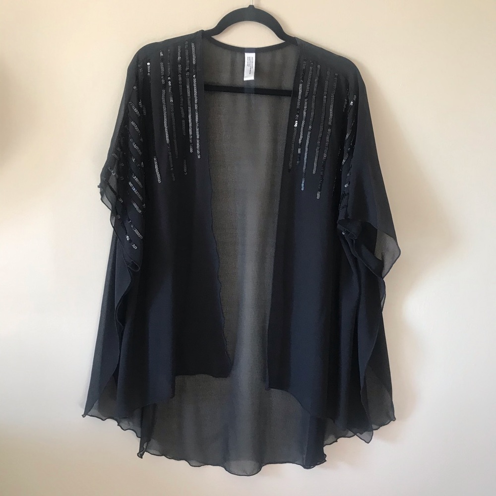 Black sequins cardigan